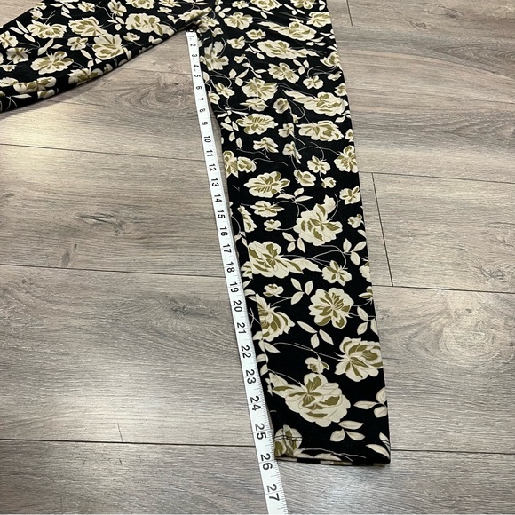 2 Pairs Always Soft Butter Leggings Black Floral Geometric Print Size Medium - Picture 10 of 14